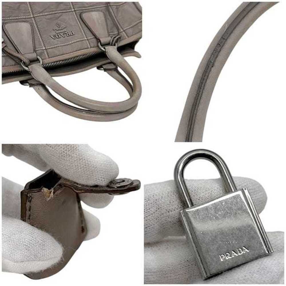 PRADA Gray Leather Shoulder Bag - Picture 10 of 11